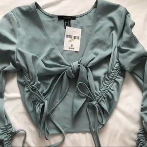 Blue/Green silk blouse